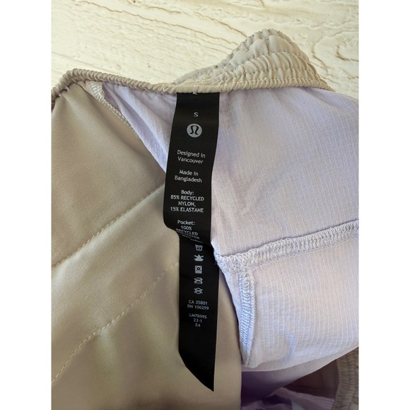 Lululemon Bowline 5" Men Blissful Blue  Texture Elastic Waist Shorts Size Small - Picture 2 of 6